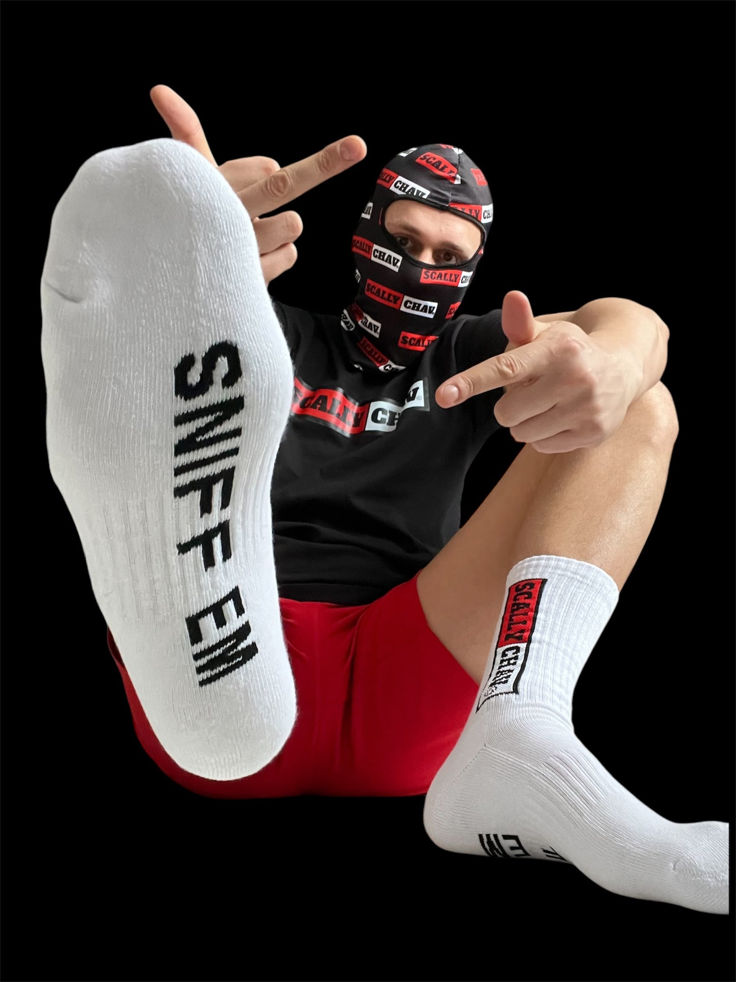 SNIFF EM SOCKS RED OG LOGO