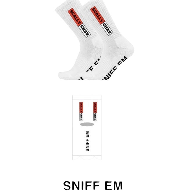 SNIFF EM SOCKS RED OG LOGO