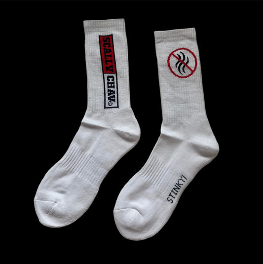 CHAUSSETTES CLASSIQUES BLANCHES ET PUANTES