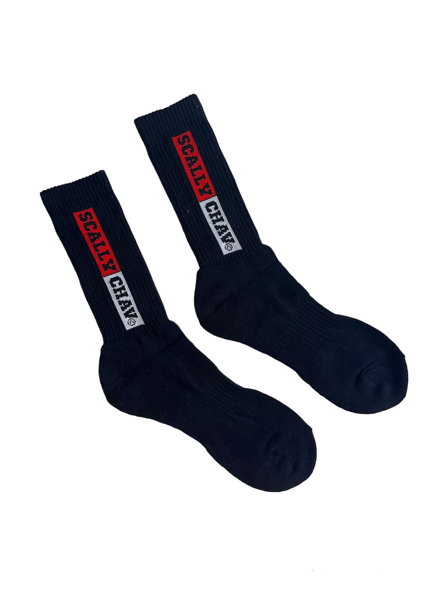 BLACK RED LOGO CLASSIC CREW SOCK