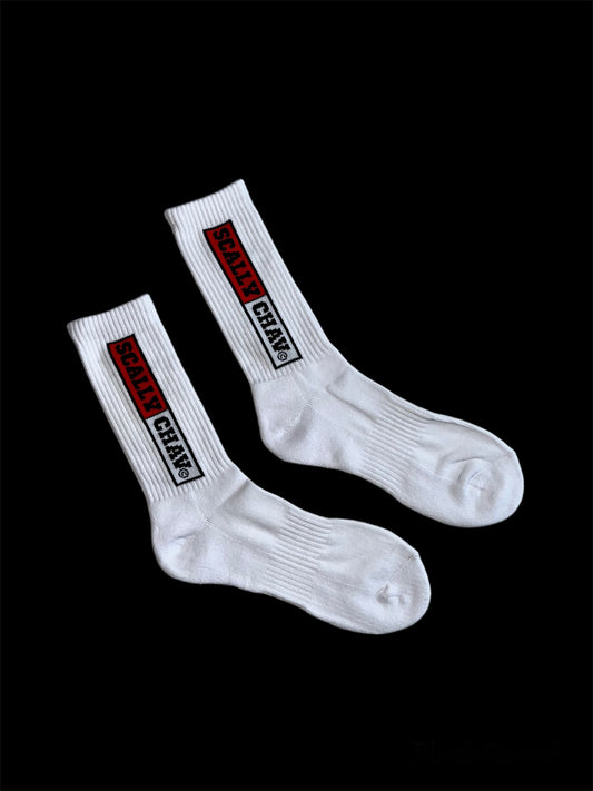 CHAUSSETTES CLASIC CREW AVEC LOGO ROUGE ET BLANC